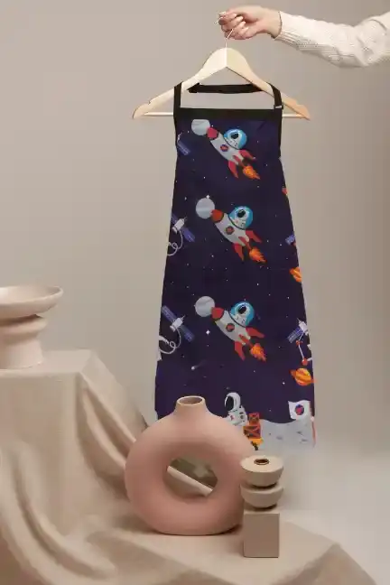Astronaut On The Rocket Kid Apron