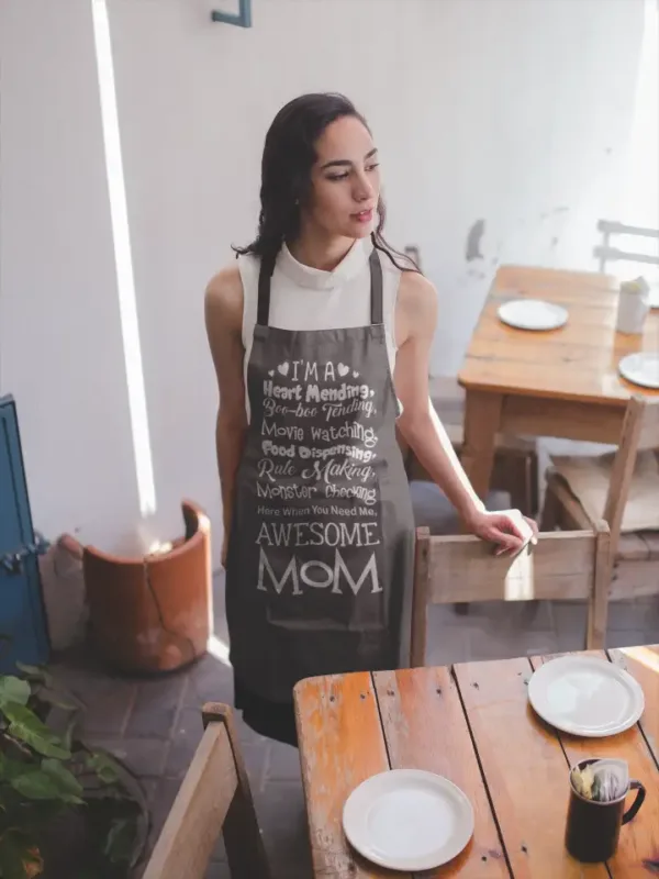 Funny Awesome Chef Mom Apron