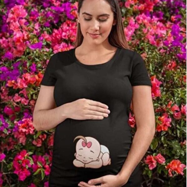 Baby Napping Maternity T-Shirts