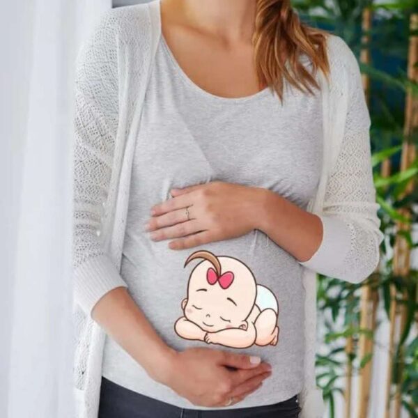 Baby Napping Maternity T-Shirts