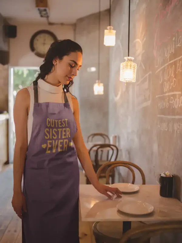 Cutest Sister Ever Apron with Chef Hat