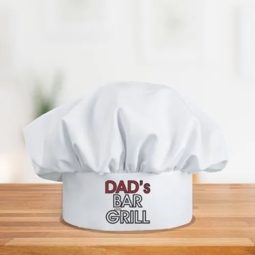 Dads Bar & Grill Apron With Chef Hat