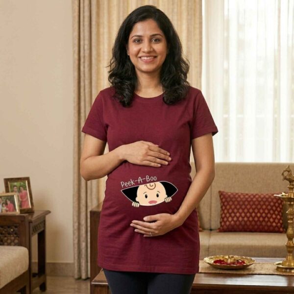Dude Going To Be Daddy & Peek a boo Mom Maternity Couple T-Shirts