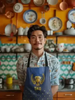 World's Greatest Dad Apron With Chef Hat