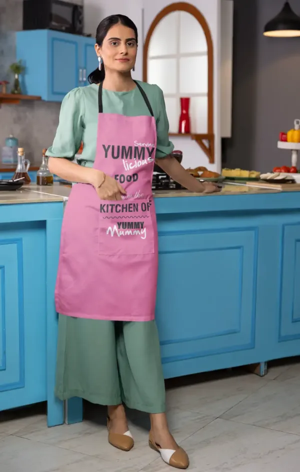 Kitchen of Yummy Mummy Apron with Chef hat