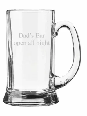 Dad's Bar  Engraved  Beer Mug