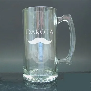 Personalized Engraved Moustache Beer mug