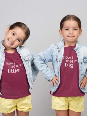 I Met My Big Little Sister's Printed Cotton T-Shirt