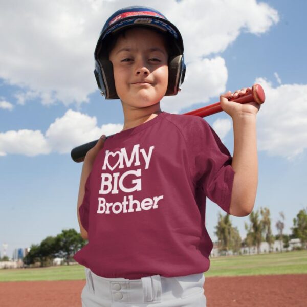 I Love My Big Brother Kids Printed  T-Shirt