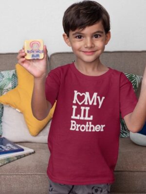 I Love My Lil Brother Printed T-shirt