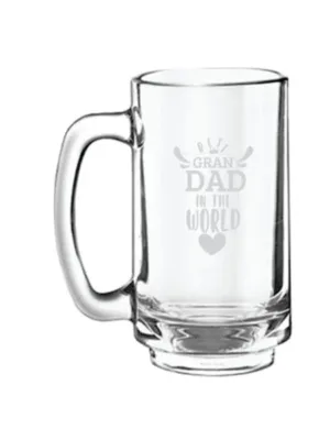 Gran Dad in The World Engraved Beer Mug