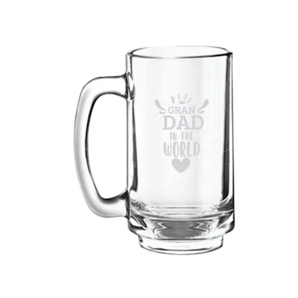 Gran Dad in The World Engraved Beer Mug