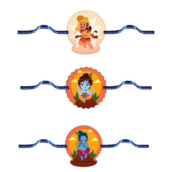 Printed Religious Rakhi Set of 3 |Raskhabandhan Special