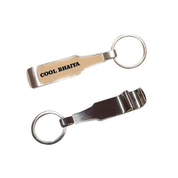 TheYaYaCafe Metal Keychain with Bottle Opener Printed Rakhi Gift|Keychain for Car|Keychain for Bike|