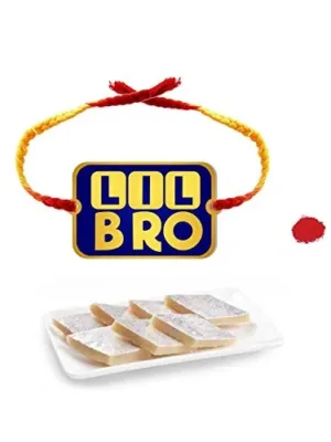 Lil Bro Kids Rakhi Gift with Kaju Katli Combo of 2