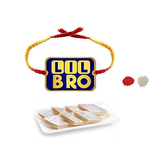 Lil Bro Kids Rakhi Gift with Kaju Katli Combo of 2