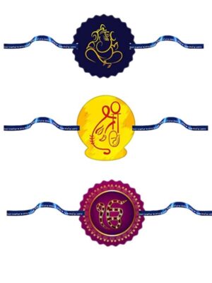Printed Religious Rakhi Set of 3 |Raskhabandhan Special