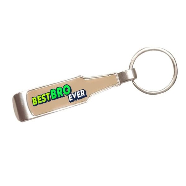 TheYaYaCafe Metal Keychain with Bottle Opener Printed Rakhi Gift|Keychain for Car|Keychain for Bike|