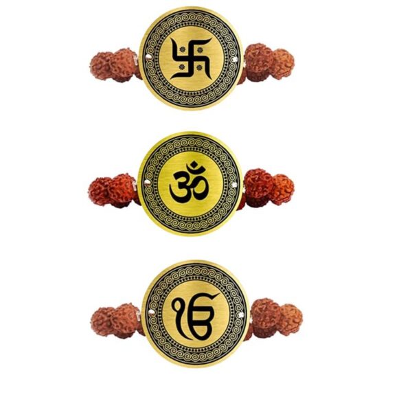 Printed Religious Rakhi Set of 3 |Raskhabandhan Special
