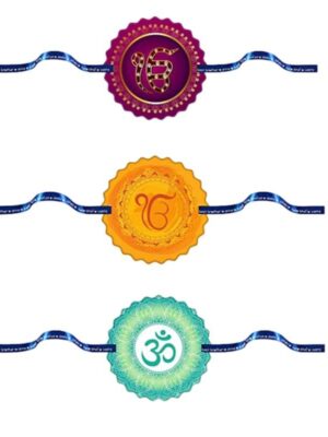 Printed Religious Rakhi Set of 3 |Raskhabandhan Special