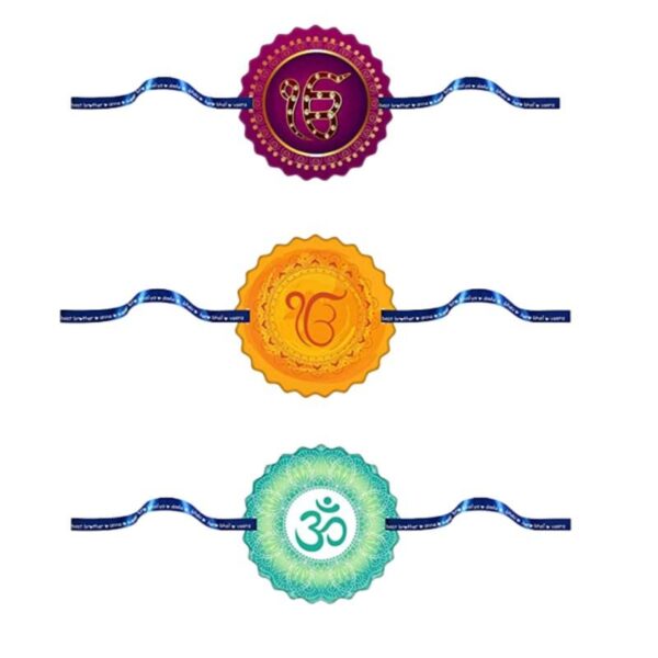 Printed Religious Rakhi Set of 3 |Raskhabandhan Special