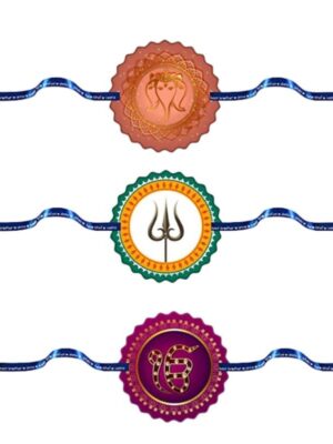 Printed Religious Rakhi Set of 3 |Raskhabandhan Special