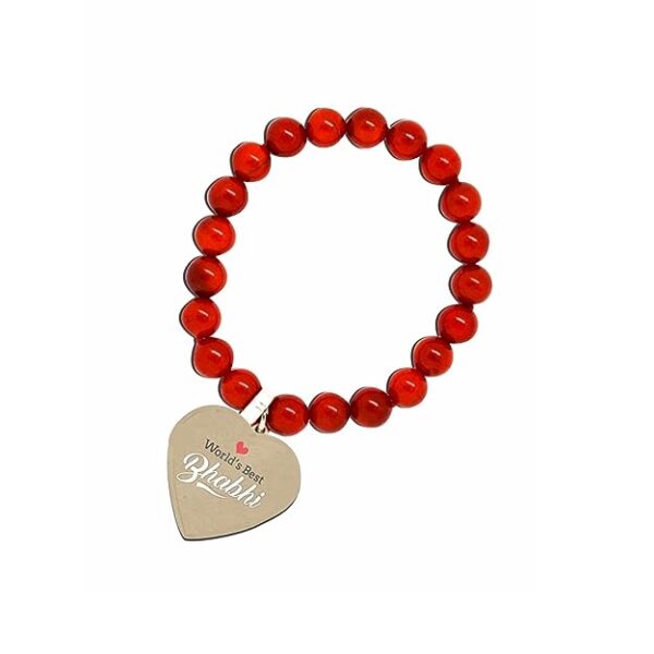 World Best Bhaiya Bhabhi Rudraksh & Beads Rakhi Combo Set Of 2