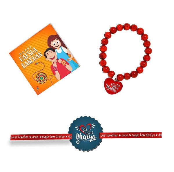 Mere Pyare Bhaiya & Bhabhi Beads Beads Rakhi Combo Set of 2