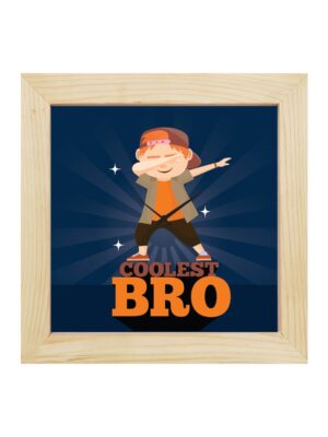 TheYaYaCafe Yaya Cafe™ 6X6 Inches Birthday Rakhi Gifts for Brother, Desk Clock Coolest Bro Table Clock