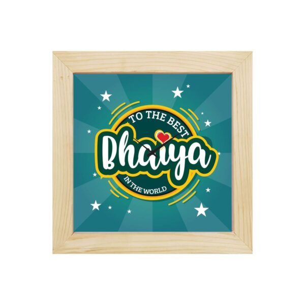 Best Bhaiya in The World Framed Wall Clock