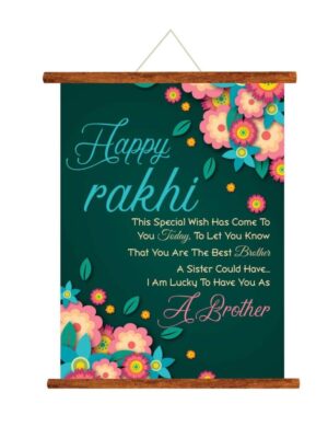 YaYa cafe Rakshabandhan Birthday Rakhi Special Wishe Brother Scroll Greeting Card for Brother - 24 x 32 inches