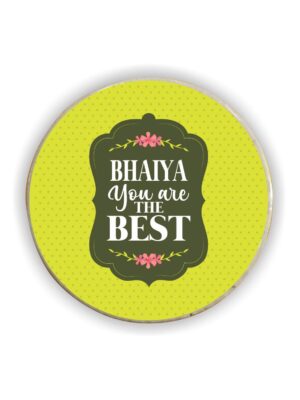 TheYaYaCafe Rakhi Gifts for Brother Protected by Big Sister Fridge Magnet (Round) Raksha Bandhan Birthday