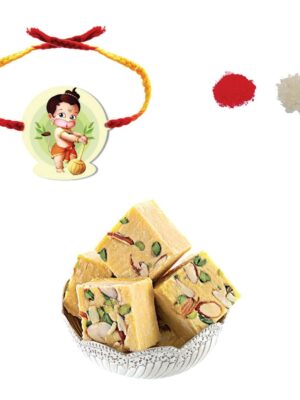 Bal Hanuman Kids Rakhi with Badam Patisa Combo - Pack of 2