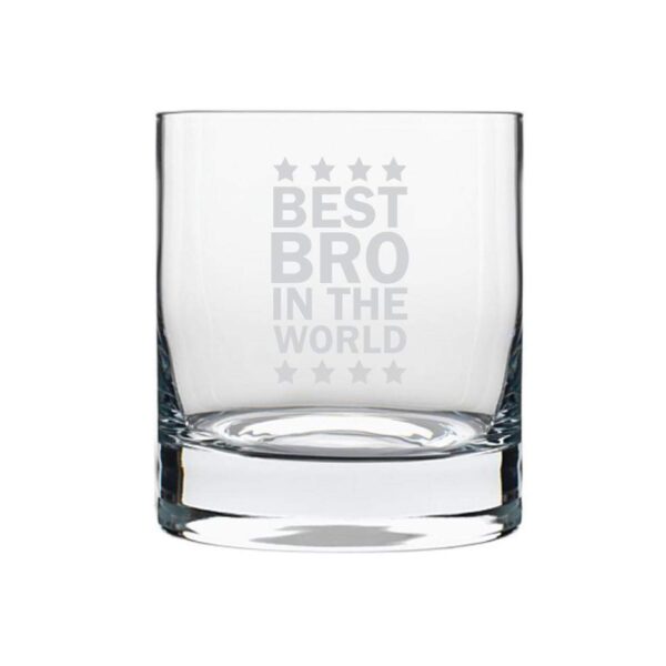 TheYaYaCafe Yaya Cafe™ Birthday Rakhi Gifts for Brother, Starry Best Bro in The World Whiskey Glass Stelvio, with Coaster -