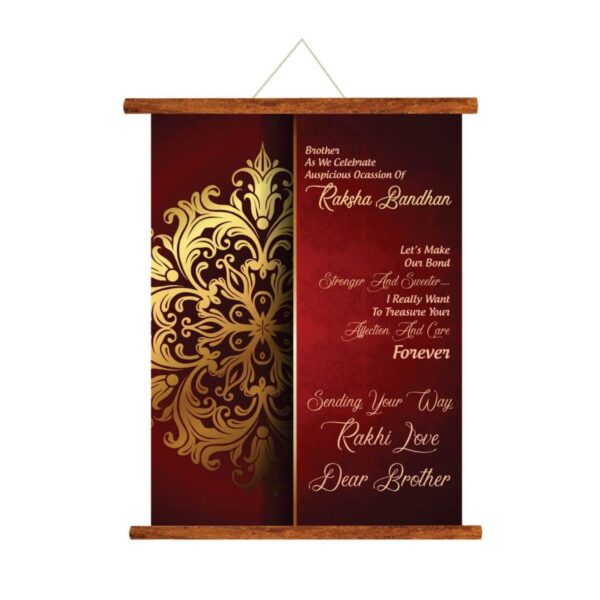 YaYa cafe Rakshabandhan Birthday Rakhi Love Brother Scroll Greeting Card for Brother - 24 x 32 inches