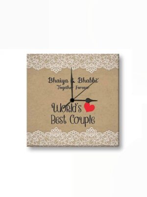 Yaya Cafe for Brother Bhaiya Bhabhi, Wall Clock Worlds Best Bhaiya Bhabhi Canvas