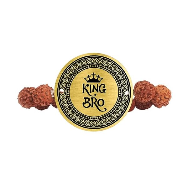 King Bro & Queen Bhabhi  Bids Rakhi Combo Set of - 2