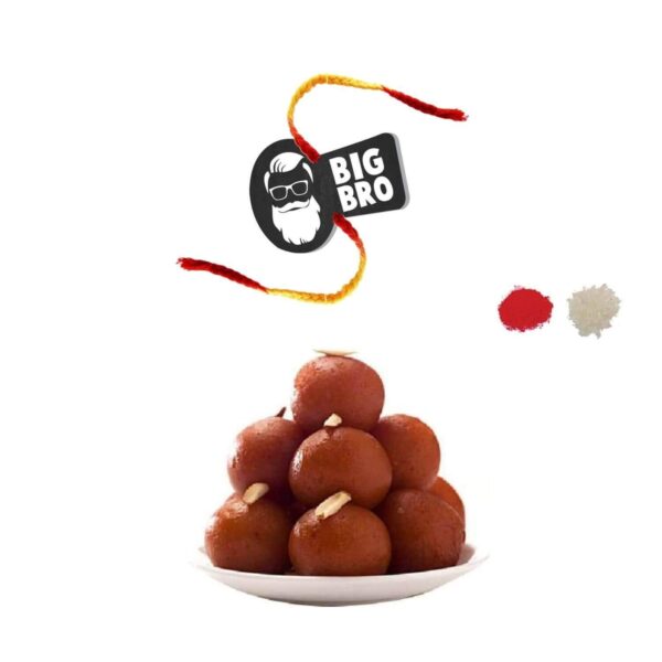 Yaya Cafe Rakhi Sweets Gift Combo for Brother Big Bro Printed Rakhi, Gulab Jamun- 1 Kg Raksha Bandhan