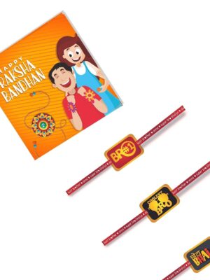 No.1 Bro , Coolest Bro & Chota Bhai Kids Rakhi Combo - pack of 3