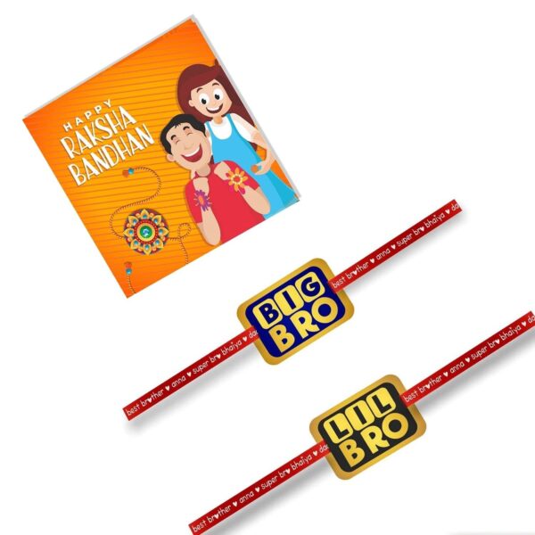 Big Bro & Lil Bro Kids Rakhi Combo - Pack of 2