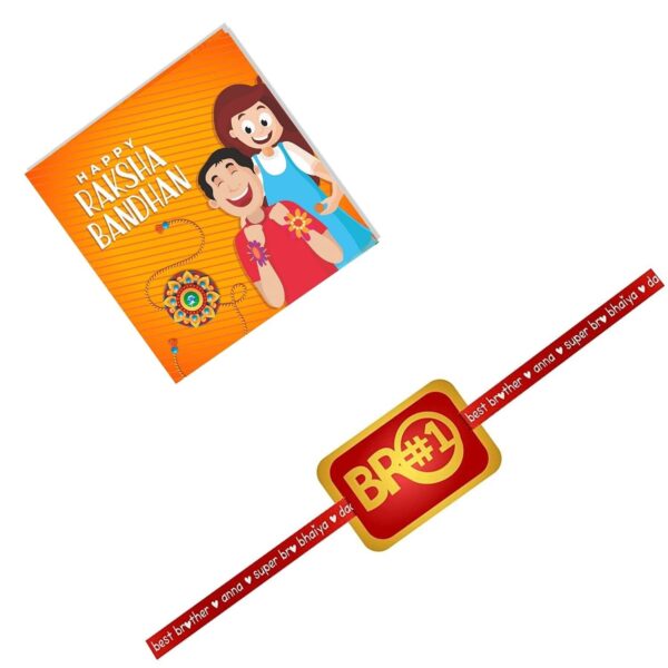 No.1 Bro , Coolest Bro & Chota Bhai Kids Rakhi Combo - pack of 3