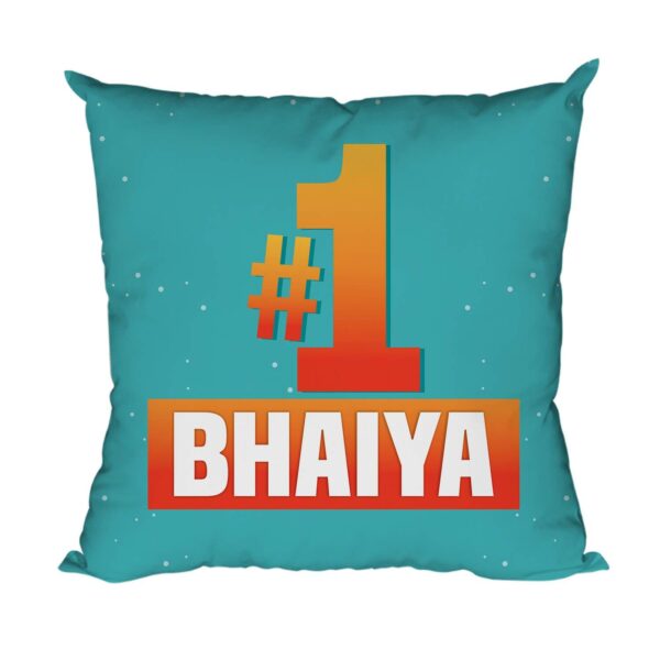Yaya Cafe Rakhi Birthday Gift for Brother, 1 Bhaiya Cushion Cover 20X20 Inches