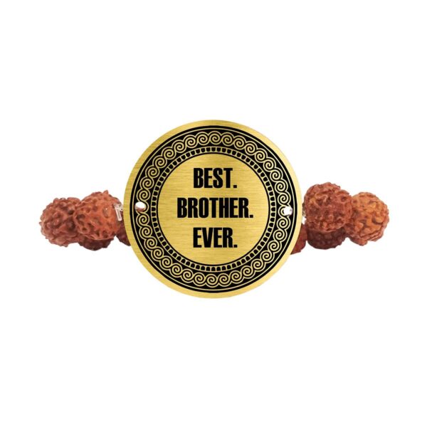 Best Bro Engraved Rudraksh Rakhi for Brothers