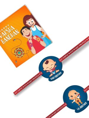Baby & Lil Brother Kids Rakhi Combo - Pack of 2