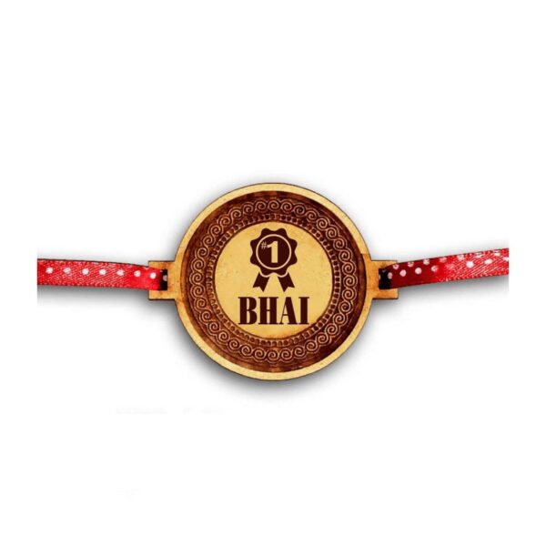 No.1 Bhai Engraved Rakhi for Brothers