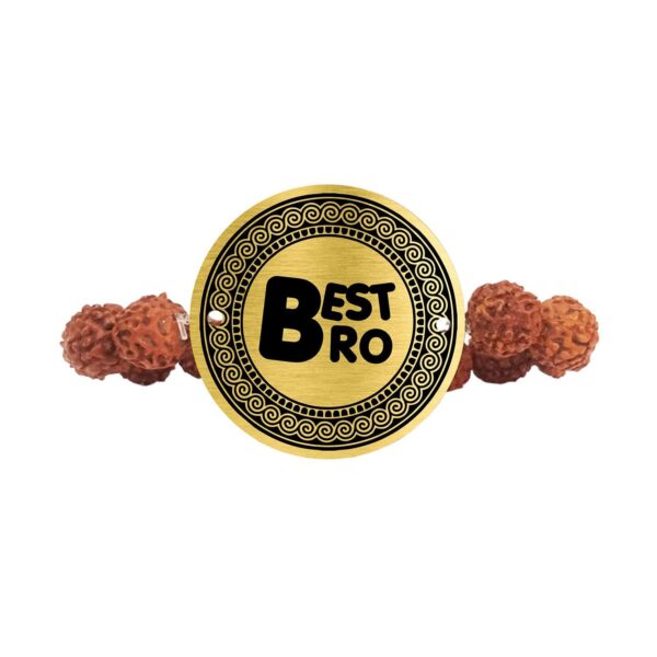 Best Bro Engraved Rudraksh Rakhi for Brothers