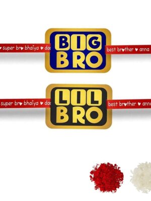 Big Bro & Lil Bro Kids Rakhi Combo - Pack of 2