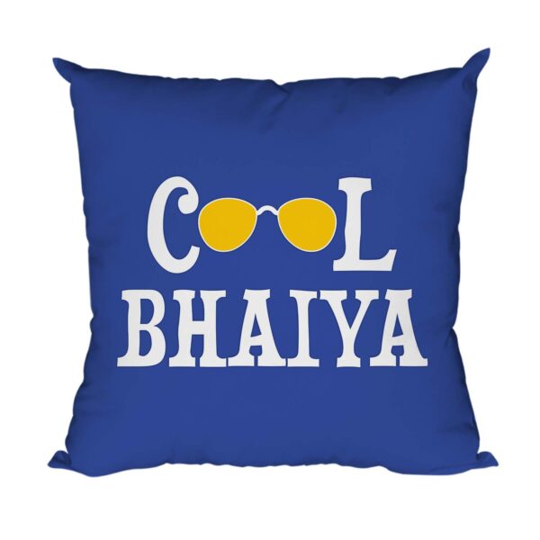 Yaya Cafe Rakhi Birthday Gift for Brother, Cool Bhaiya Cushion Cover 20X20 Inches
