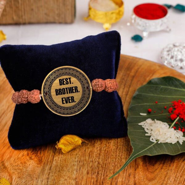 Best Bro Engraved Rudraksh Rakhi for Brothers