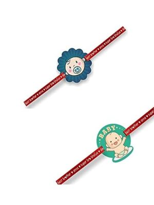 Printed Acrylic Kids Rakhi Set of 2 for Brother |Raskhabandhan Special